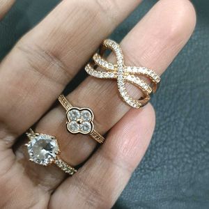 Gold Tone Ring Set