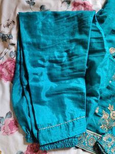 Seagreen Embellished Kurta Set with Dupatta