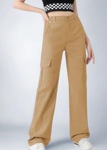 Women's khakhi colour Cargo Pants