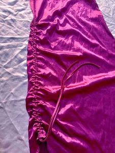 Brand New (Urbanic) Satin Ruched Cowl Neck Dress