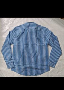 Blue Striped Button-Down Shirt