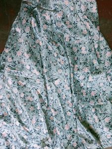 Flowy Floral Midi Skirt