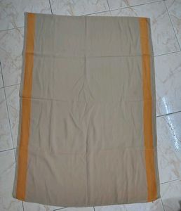 Elegant Beige duppatta with Orange Border