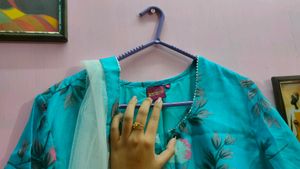 Floral Kurta Set With Pant Nd Dupatta