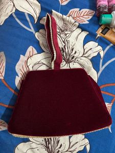 Velvet Heart Clutch Bag