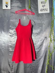 Red Fit &amp; Flare Mini Dress