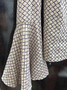 Patterned Blouse with Bell Sleeves