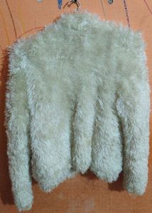 Women’s Cream Fuzzy Shaggy Jacket
