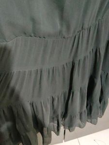 Black Tiered Fit and Flare Dress