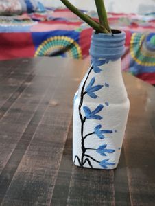 Glass Bottles With rooted Money Plant