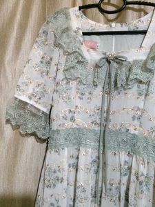 Vintage Floral Lace Gown
