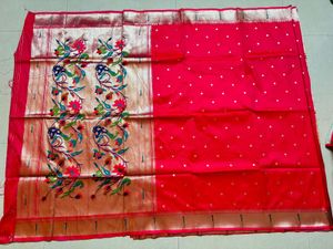 Beautiful new muniya paithani saree