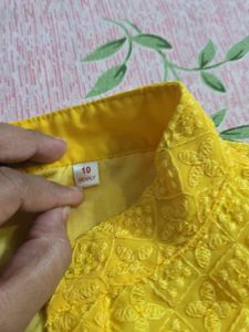 Vibrant Yellow Embroidered Kurta