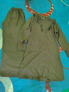 Olive Green Two-Piece Set