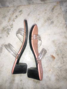 New Transparent Peach Heels