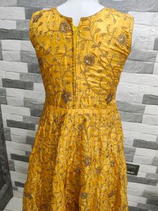 Heavy Gown With Pearl Shrug