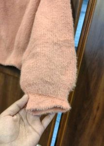 Soft Pink Mock Neck Sweater