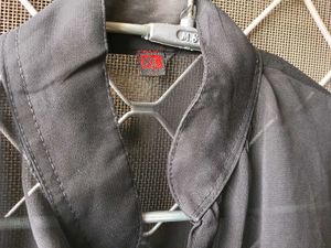 Sheer Black Button-Up Top