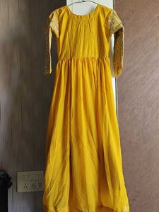 Beautiful Yellow Embellished Gown