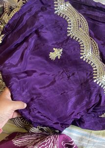 Purple Embroidered Ethnic Skirt