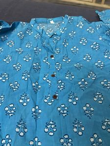 Blue Printed Kurta