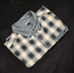 Plaid Shirt with Contrasting Details