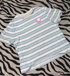 Striped T-Shirt with Cute Envelope Graphic