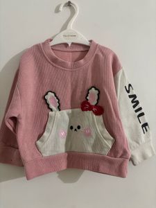Cute Pink Bunny Sweatshirt