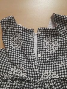 Gingham Embroidered Baby Dress