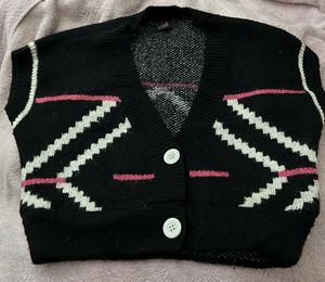 Patterned Knit Vest