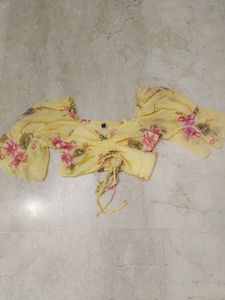 Cute Yellow Crop Top