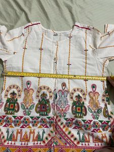 Printed Cream Kurta