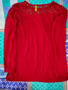 Red Cheery Full Sleeves Top