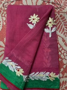 Beautiful Pink Embroidered Saree