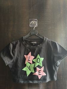 Casual Black 'LOVE' Graphic Tee