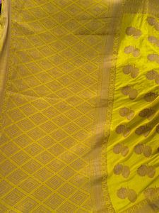 Vibrant Yellow Silk Saree
