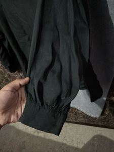 Stylish Black Shirt &amp; Grey Cargo Jeans Set
