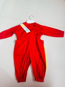 Cute Red Bear Romper