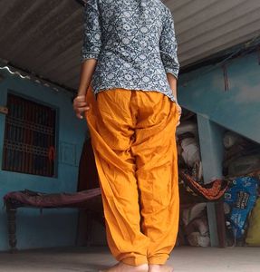 Orange Patiala Salwar Pants