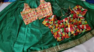 lahenga choli set green new