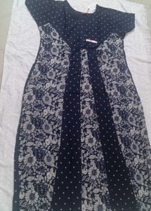 Chic Navy Floral Maxi Dress