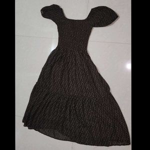 Patterned Brown Dress