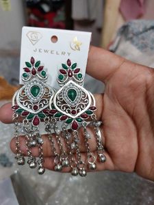 Stunning Oxidized Jhumka Earrings
