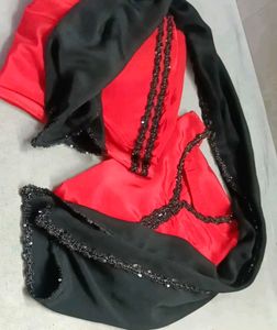 Stunning Red &amp; Black Lehenga Choli