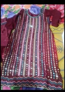 Beautiful mirror work suit