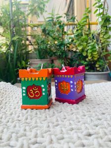 Hand-Painted Decorative Diwali Candles