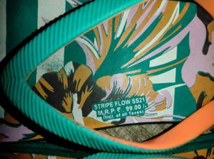 Tropical Print Flip Flops