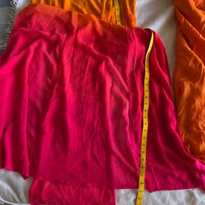 Vibrant Ombre Sleeveless Ethnic Gown