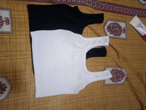 2 Pack White & Black Tank Tops