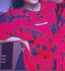 Red &amp; Black Tie-Dye T-Shirt